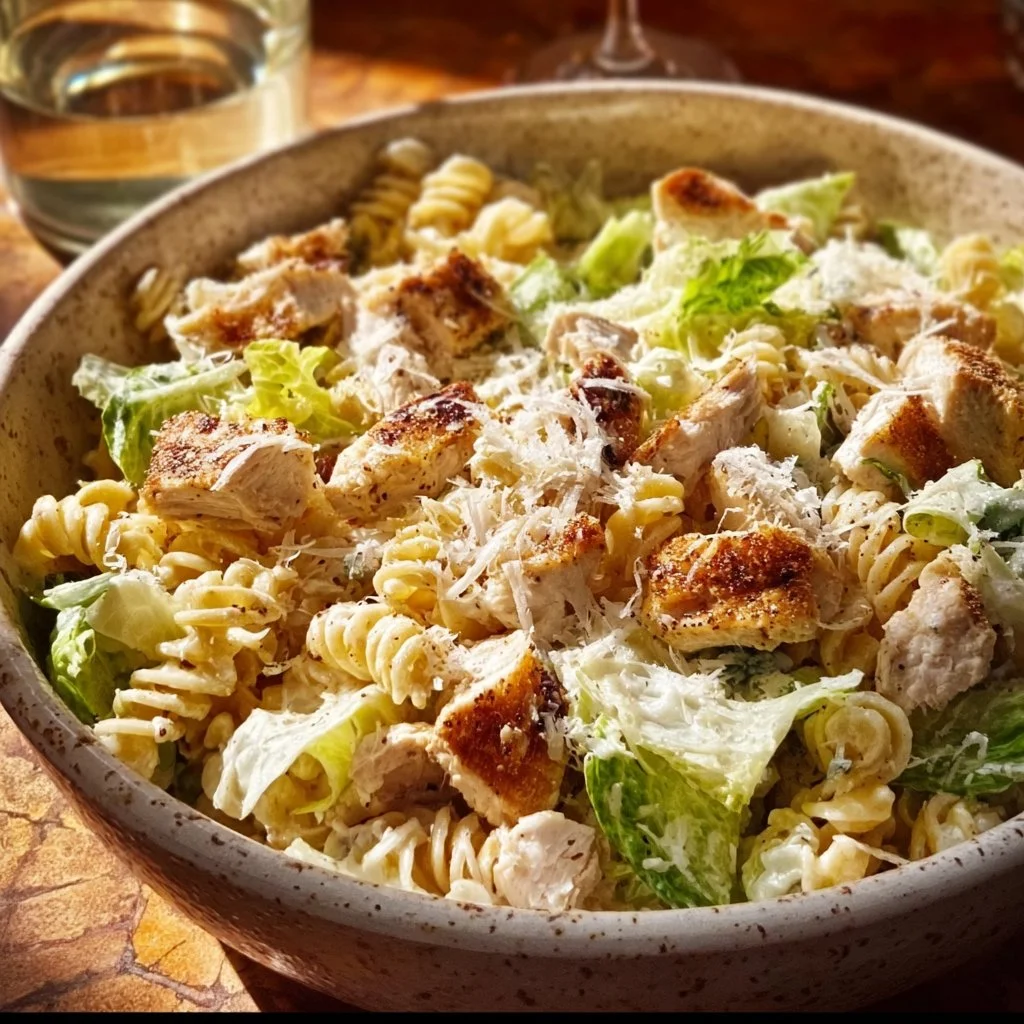 30-Minute Chicken Caesar Pasta Salad
