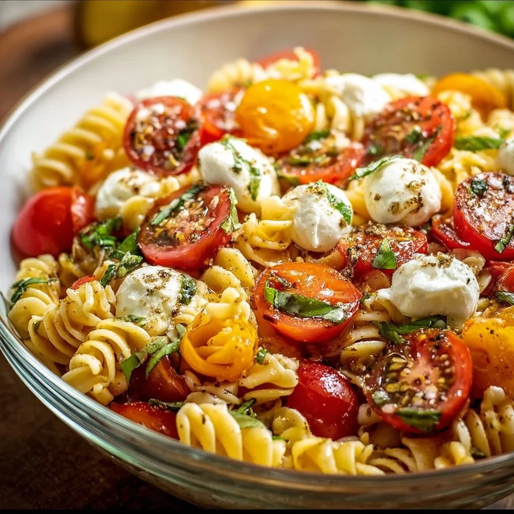 Colorful Caprese Pasta Salad