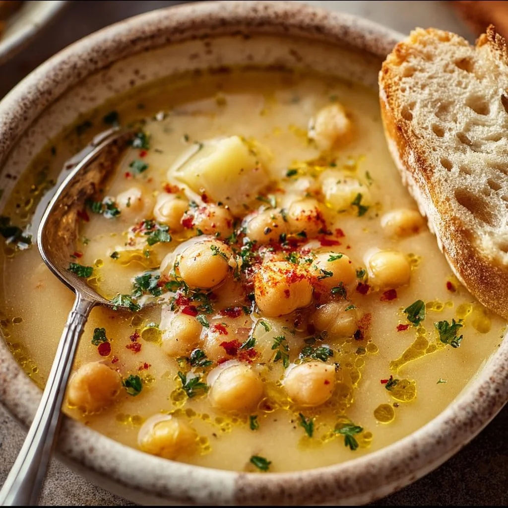 Garlic Chickpea Soup