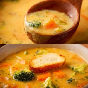 Creamy vegetable soup served in a bowl with fresh herbs on top.