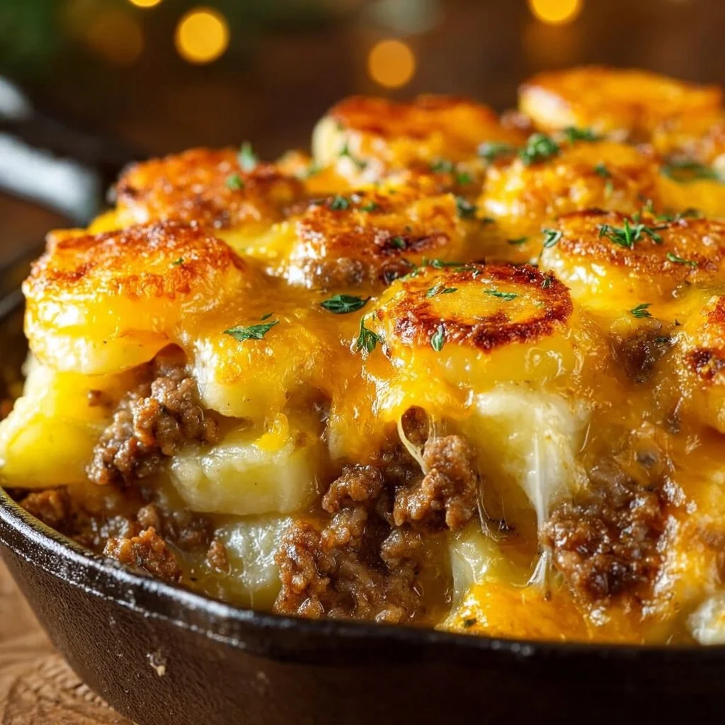 Cheesy Hamburger Potato Casserole
