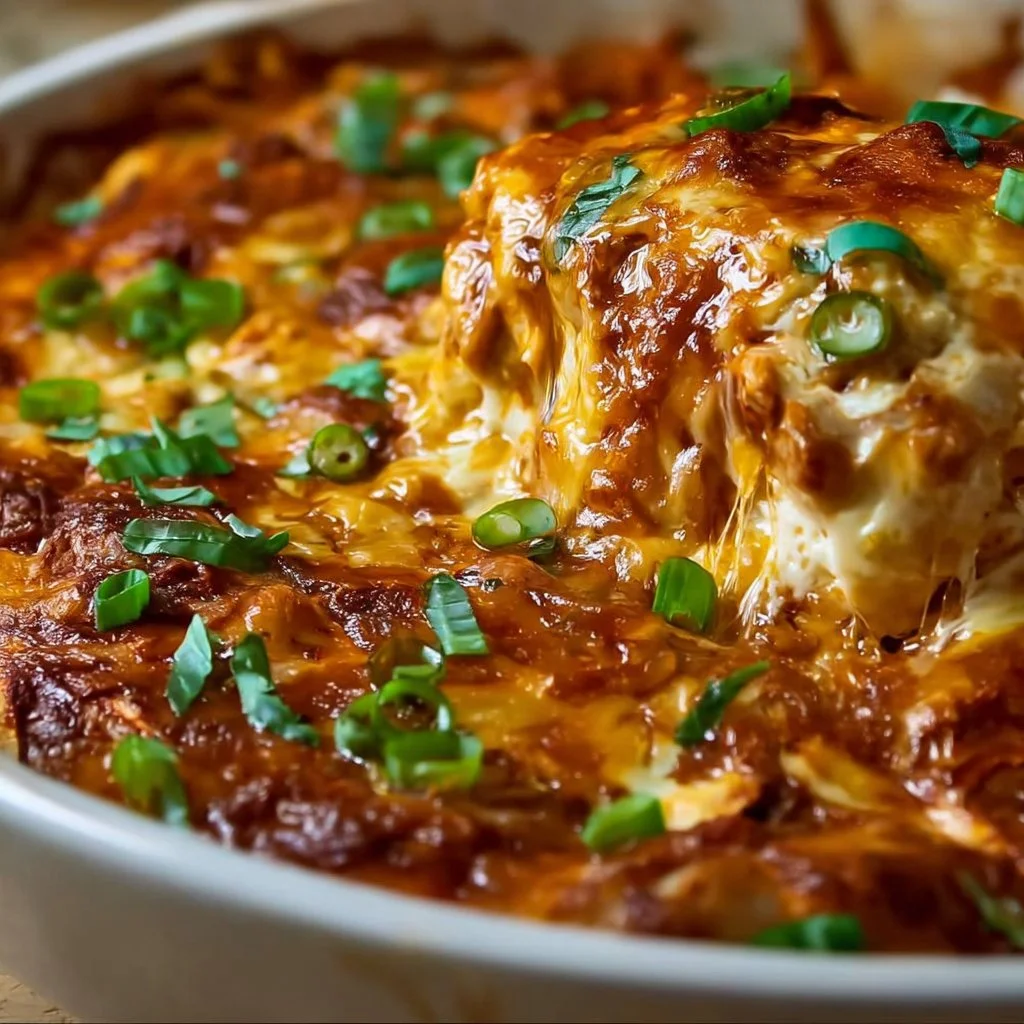 Easy Cheesy Keto Chicken Enchilada Casserole