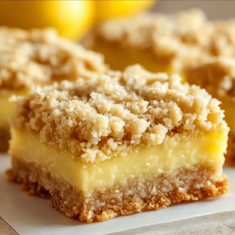 Delicious homemade Lemon Oatmeal Crumble Bars fresh out of the oven