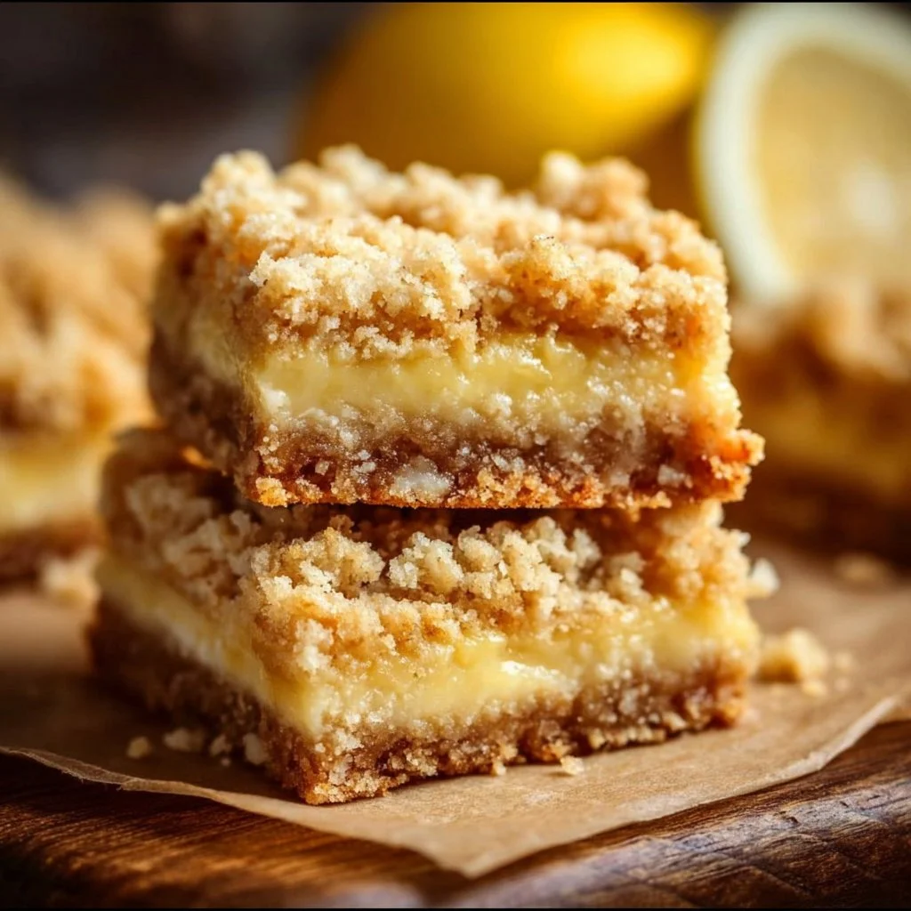 Lemon Oatmeal Crumble Bars