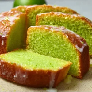 Delicious key lime poke cake topped with lime zest and whipped cream