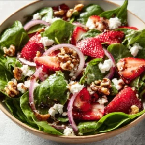 Spring Mix Salad with Balsamic Honey Dressing in a bowl