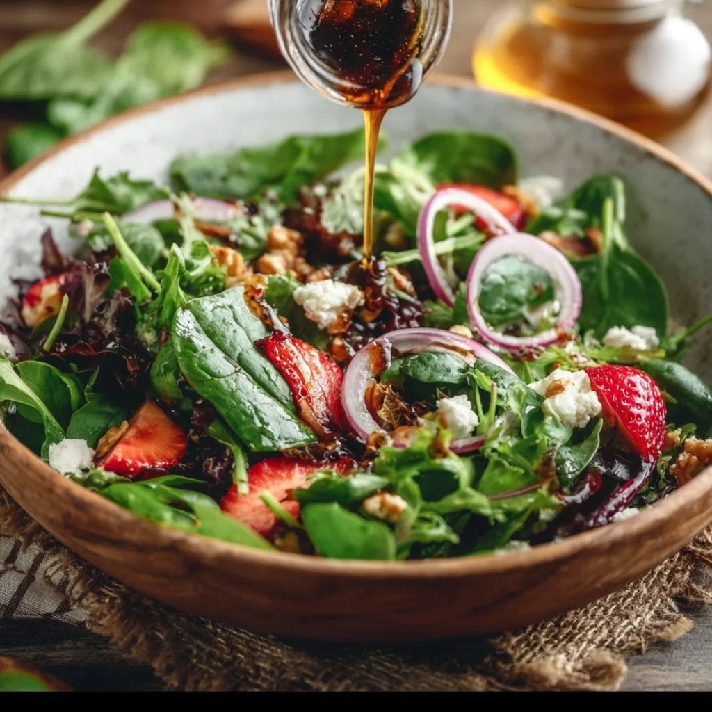 Spring Mix Salad with Balsamic Honey Dressing