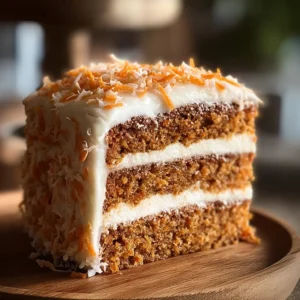 Healthy sugar-free no flour carrot cake slice on a plate
