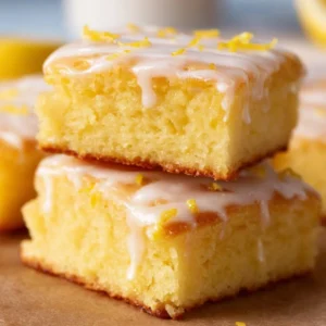 Easy viral lemon brownies dessert for parties
